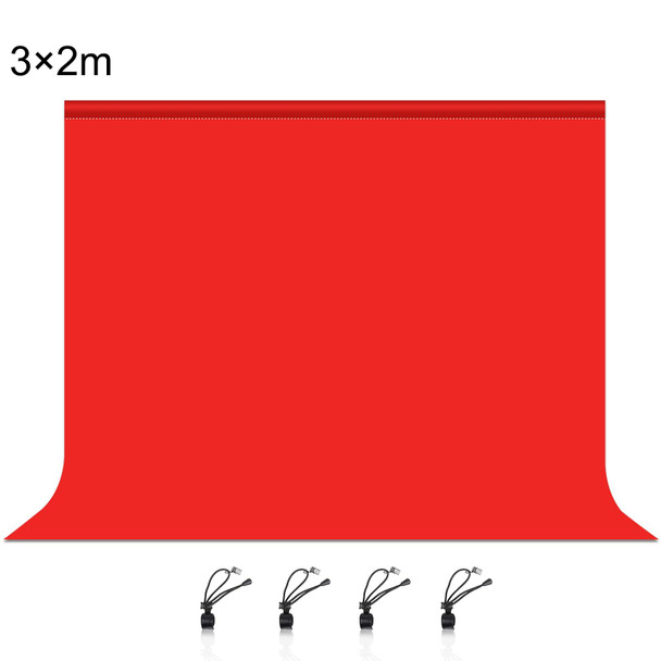 PULUZ 3m x 2m Photography Background 120g Thickness Photo Studio Background Cloth Backdrop(Red)