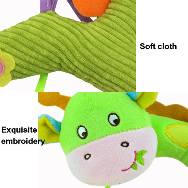 Baby Toys 0-1 Year Old Animal Bed Bells Soothing Plush Toys Baby Rattles Baby Carriage Hanging(B Crossbar - Dolphins)