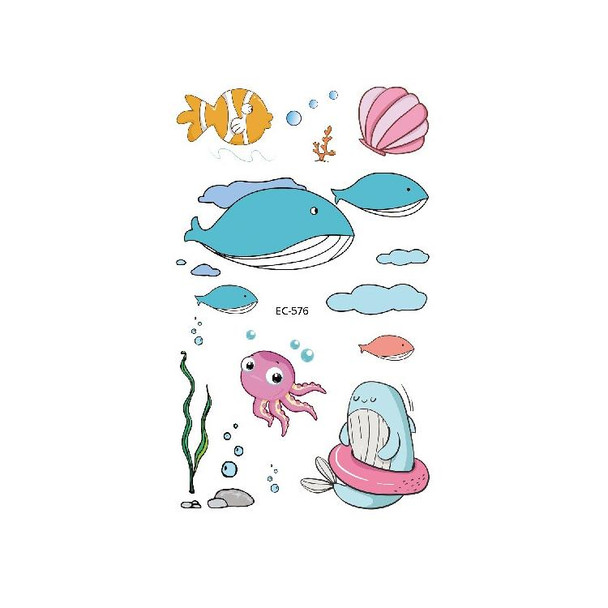 20 PCS Marine Animal Waterproof Children Tattoo Stickers(EC-576)