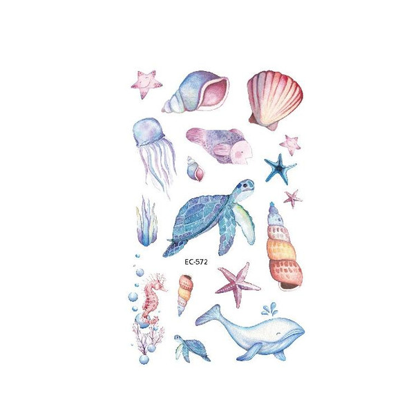 20 PCS Marine Animal Waterproof Children Tattoo Stickers(EC-572)