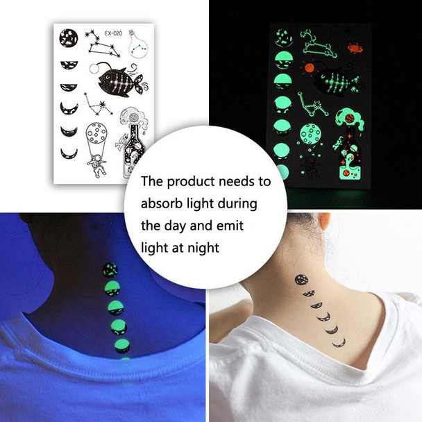 10 PCS Waterproof Color Luminous Tattoo Sticker Face Sticker(EX-018)