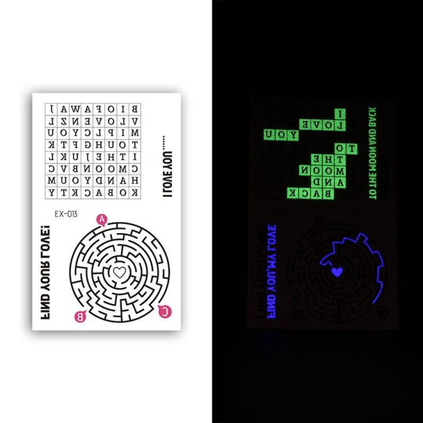 10 PCS Waterproof Color Luminous Tattoo Sticker Face Sticker(EX-013)