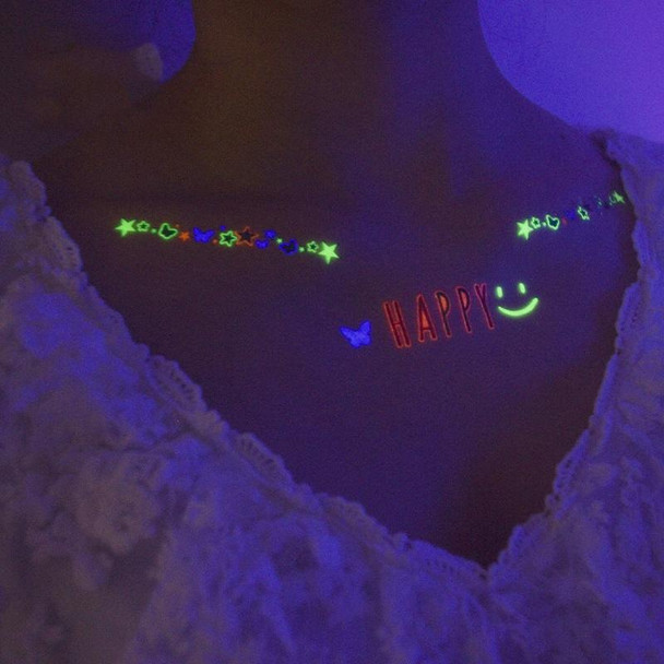 10 PCS Waterproof Color Luminous Tattoo Sticker Face Sticker(EX-009)