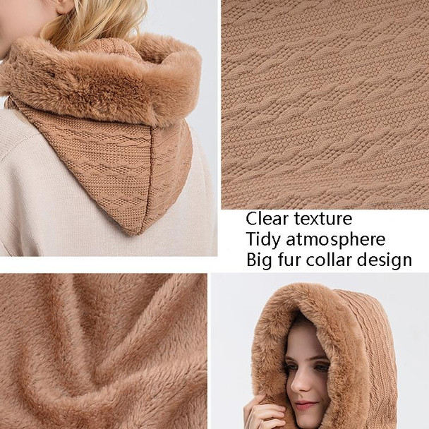 One-piece Cold-proof and Keep Warm Hedging Cap Scarf Face Mask(Turmeric)