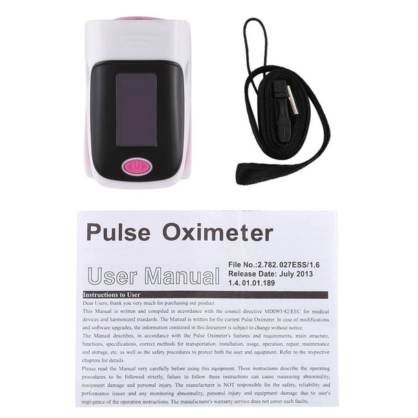 AB-80 Precision Finger Pulse Oximeter Blood Oxygen Monitor(Pink)