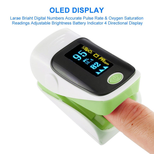 AB-80 Precision Finger Pulse Oximeter Blood Oxygen Monitor(Green)