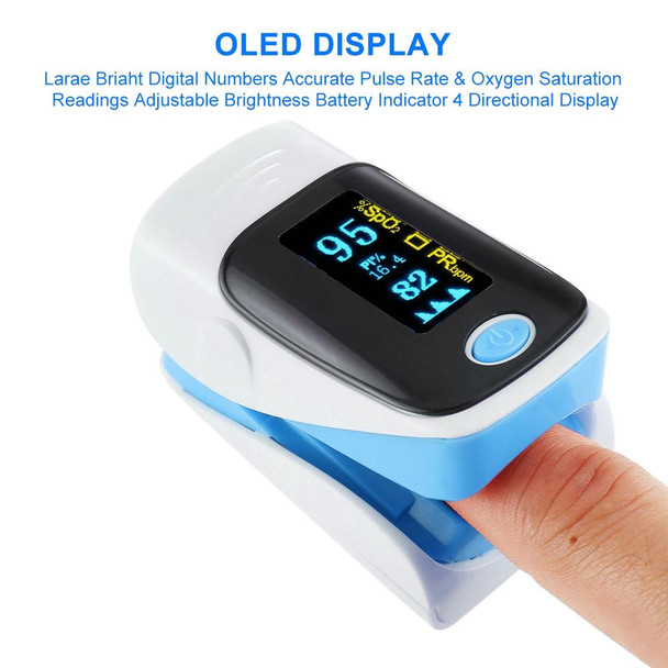 AB-80 Precision Finger Pulse Oximeter Blood Oxygen Monitor(Blue)