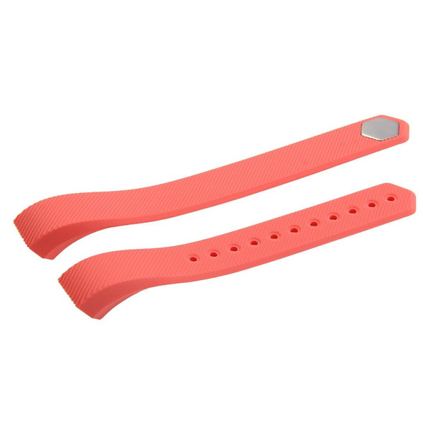 Fitbit Alta Watch Oblique Texture Silicone Watchband, Large Size, Length: about 22cm(Red)