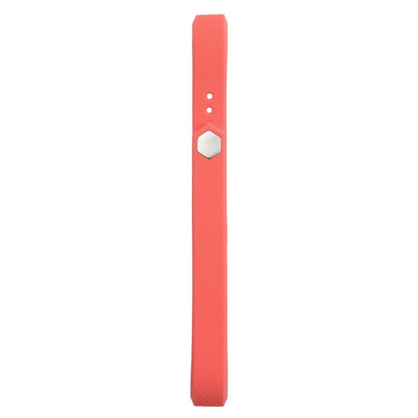 Fitbit Alta Watch Oblique Texture Silicone Watchband, Large Size, Length: about 22cm(Red)