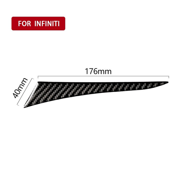 Car Carbon Fiber Left Side of the Dashboard Decorative Sticker for Infiniti Q50 / Q60, Left Drive