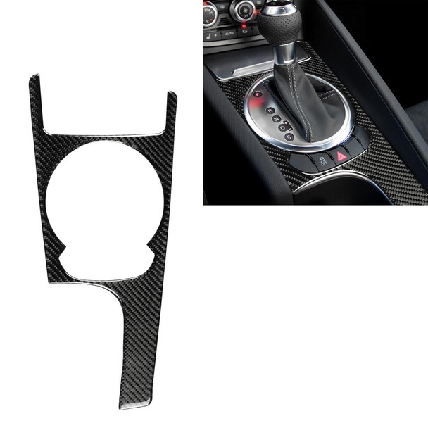 Car Carbon Fiber Gear Shift Panel Decorative Sticker for Audi TT 8n 8J MK123 TTRS 2008-2014, Left Drive