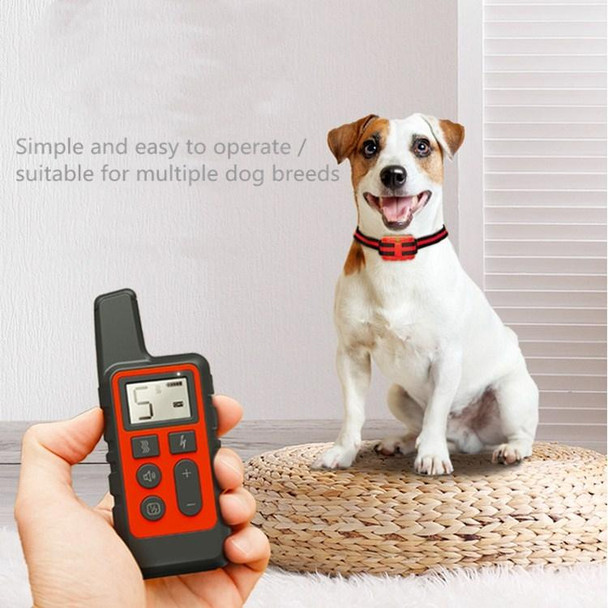 500m Dog Training Bark Stopper Remote Control Electric Shock Waterproof Electronic Collar(Black)