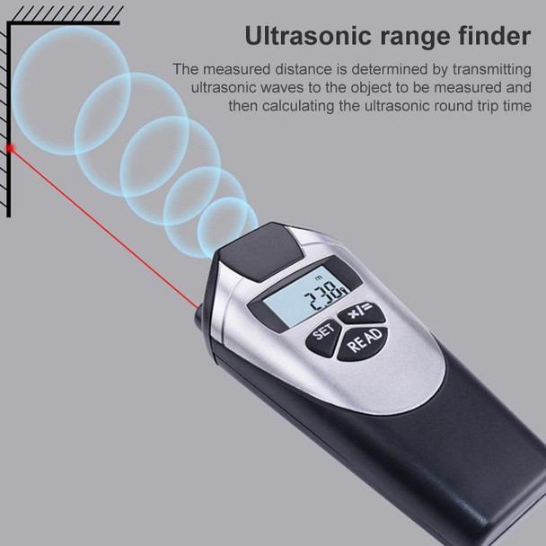Ultrasonic Distance Measurer Laser Point (2-60 feet)