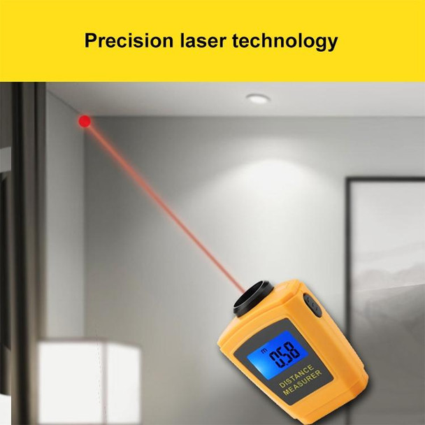 Mini Ultrasonic Distance Measurer with Laser Pointer(Orange)