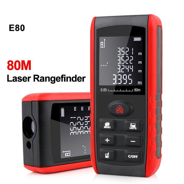 E80 Laser Rangefinder Laser Distance Meter Measuring Device Digital Handheld Tools Module Range 80m Range Finder