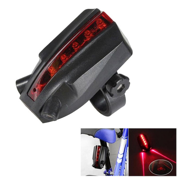 Bicycle Taillights 2 Laser Beams +5 Superbright Red LED Indicators with Safety Warning Bicycle Logo