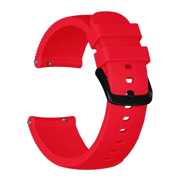 20mm - Huami Amazfit GTS / Samsung Galaxy Watch Active 2 / Gear Sport Silicone Watch Band(Red)