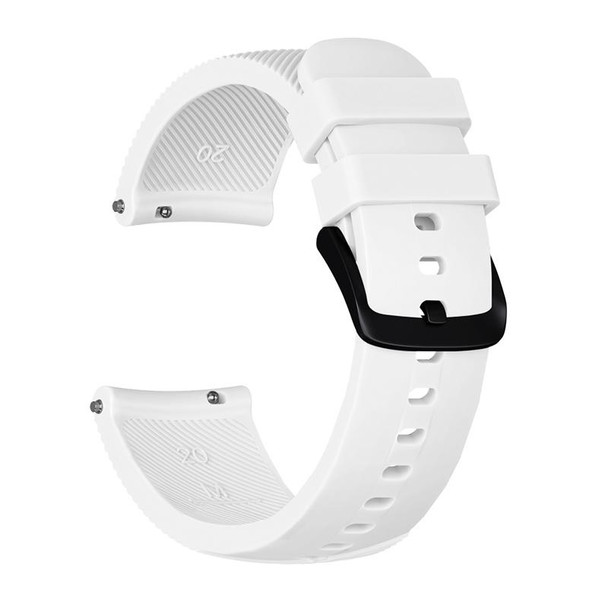 20mm - Huami Amazfit GTS / Samsung Galaxy Watch Active 2 / Gear Sport Silicone Watch Band(White)