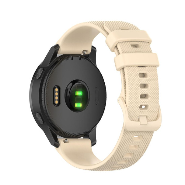 20mm Silicone Watch Band - Huami Amazfit GTS / Samsung Galaxy Watch Active 2 / Gear Sport(Beige)