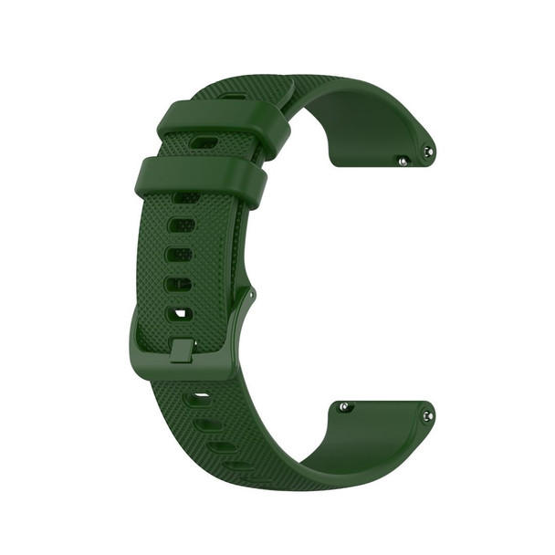 20mm Silicone Watch Band - Huami Amazfit GTS / Samsung Galaxy Watch Active 2 / Gear Sport(Dark green)