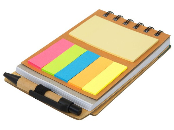Wood Pocket Notepad Sticky Memo & Pen