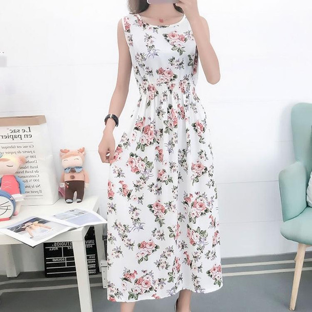 Fashion Printed Slim Slimming Dress (Color:1 Size:L)