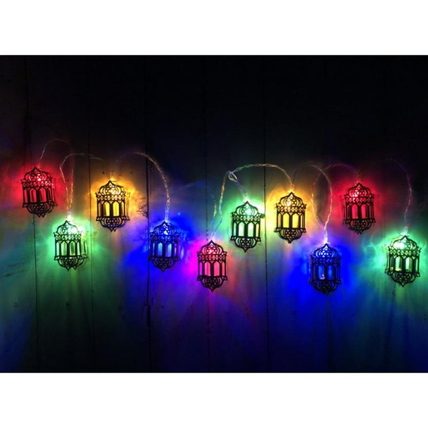 3m 20 LEDs Eid Al-Fitr Festival Iron Art String Lights Ramadan LED Decoration Pendant(Colorful Light)