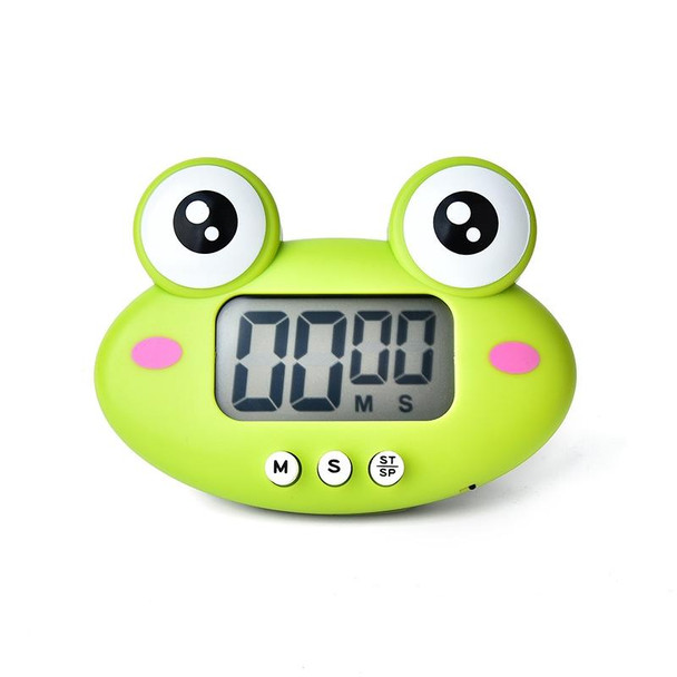 2 PCS Kitchen Baking Cartoon Animal Electronic Timer Alarm Clock Student Learning Timer(Green Frog)