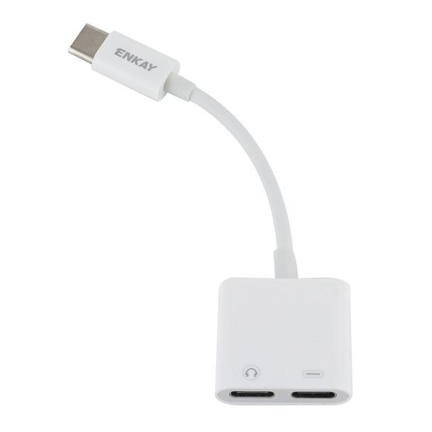 ENKAY ENK-AT105 USB-C / Type-C to Dual Type-C Headphone & Charging Adapter Data Cable