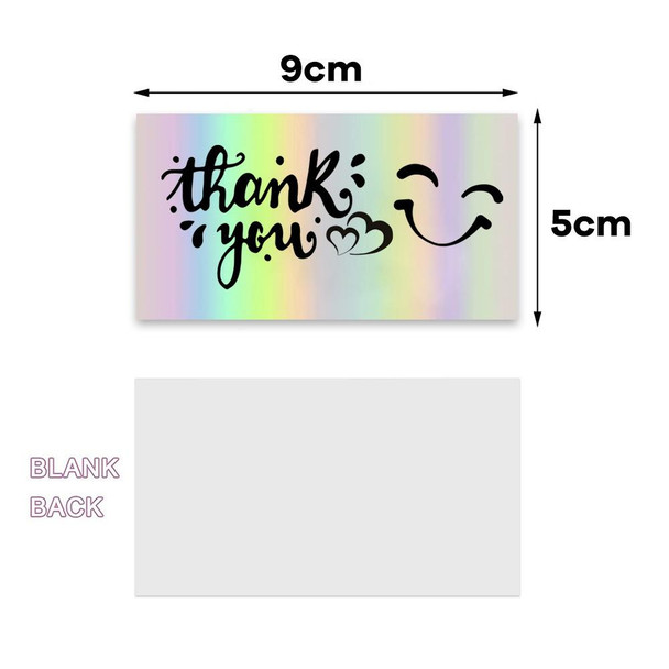 3 Bags 50 Sheets / Bag  Laser Rainbow Thank You Card Gift Wrapping Thank You Card(L13)