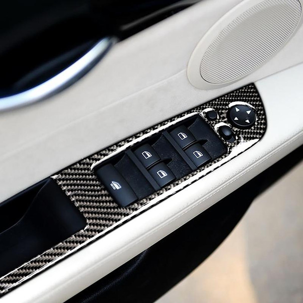 Car Carbon Fiber Window Lift Panel With Folding Key Soild Decorative Sticker for Left Drive BMW Z4  2009-2015