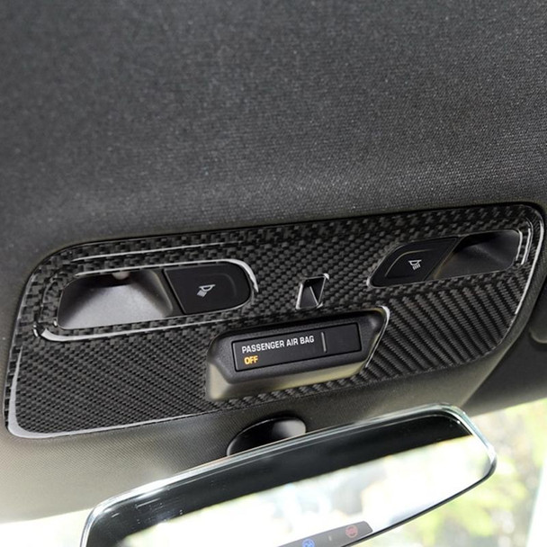 2 in 1 Car Carbon Fiber Dome Light Panel Decorative Sticker for Chevrolet Camaro 2016