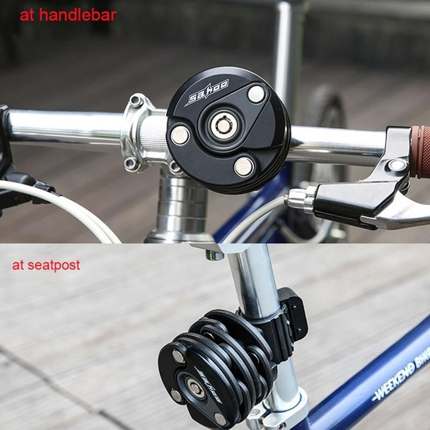 SAHOO Bicycle Anti-Theft Lock Mountain Bike Fixed Folding Lock Chain Lock Creative Hamburger Lock(Black)