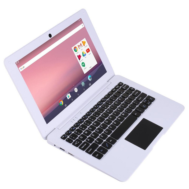 A64 10.1 inch Laptop, 2GB+16GB, Android 7.1,  Allwinner A64 Quad Core CPU 1.3Ghz, Support Bluetooth & WiFi & HDMI, EU Plug(White)