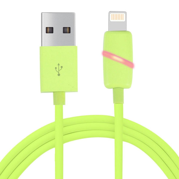 1m Circular Bobbin Gift Box Style 8 Pin to USB Data Sync Cable with Indicator for iPhone, iPad(Green)