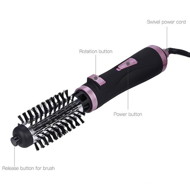 360 Degrees Rotation Electric Hair Dryer Brush Professional Hair Blow Dryer Comb Electric Hair Curler, Random Color Delivery, EU Plug