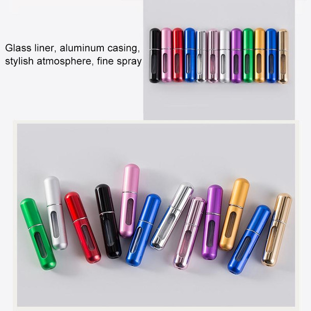 2 PCS 5ml Portable Mini Aluminum Refillable Perfume Bottle Atomizer Cosmetic Container, Random Color Delivery