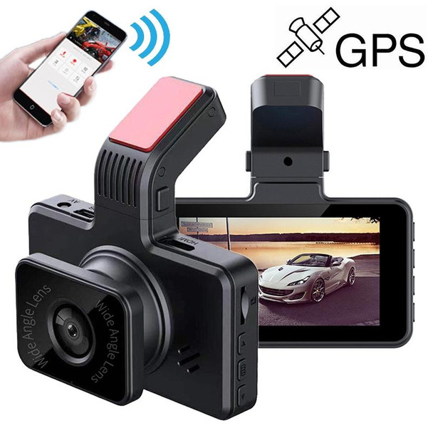 D905 3 inch Car Ultra HD Driving Recorder, Single Recording + GPS + WIFI + Gravity Parking Monitoring + Lane Deviation Warning