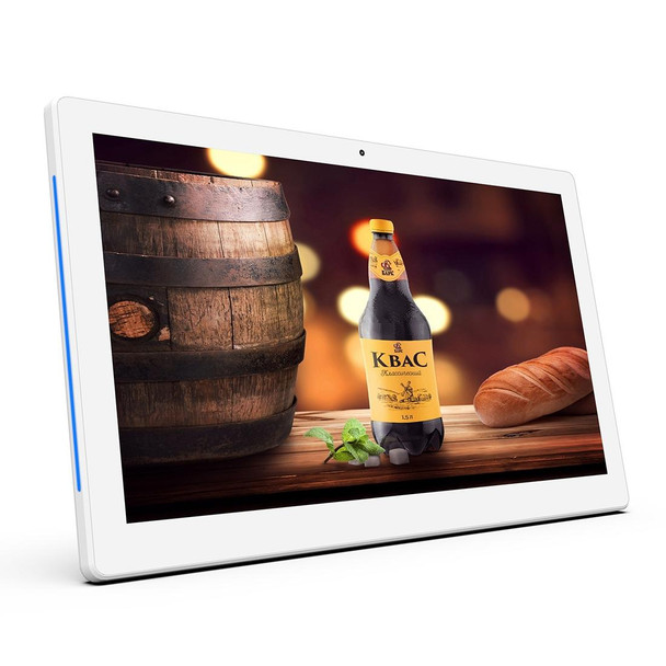 WA1342WH Commercial Tablet PC, 13.3 inch, 2GB+16GB, Android 8.1 RK3288 Quad Core Cortex A17 Up to 1.8GHz, Support Bluetooth & WiFi & Ethernet & OTG, with LED Light Bar(White)