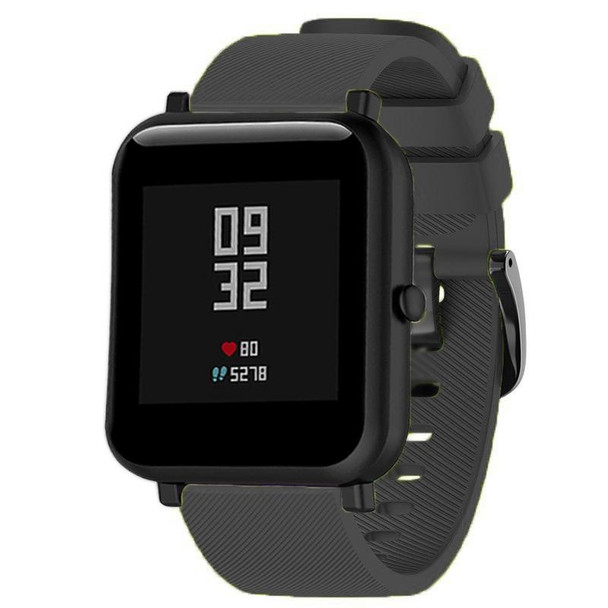 20mm - Huami Amazfit GTS / Samsung Galaxy Watch Active 2 / Gear Sport Silicone Watch Band(Black)