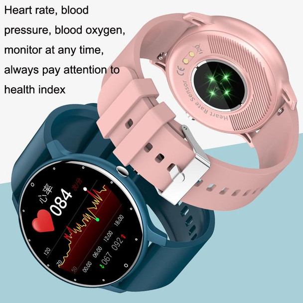 ZL02 Smart Heart Rate Blood Pressure Oxygen Monitoring Sports Pedometer Wireless Bluetooth Watch(Pink)