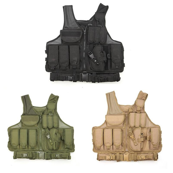 A60 Outdoor Equipment Vest Breathable Mesh Vest Tool Pocket, Size: Free Size(Army Green)