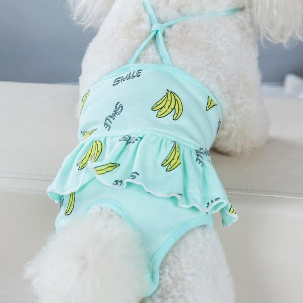 Banana Printed Dog Physiological Pants Comfortable Breathable Strap Pet Physiological Pants, Size: XL(Green)