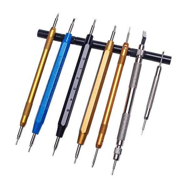 Watch Repair Tool Ear Batch Replacement Watch Strap Tool,Style: 5 PCS With Scale Blue