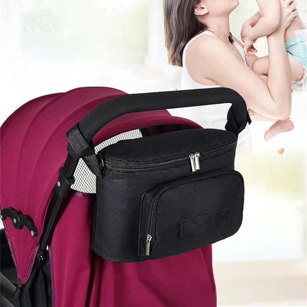 Baby Stroller Bag Mummy Bag Stroller Accessories Hanging Bag(Gray)