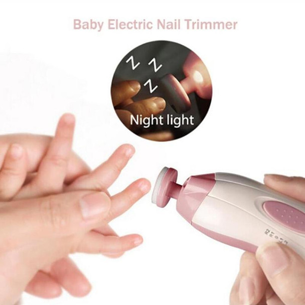 Electric Safe Nail Clipper Cutter Baby Nail Trimmer Manicure Pedicure Clipper Cutter(Pink)