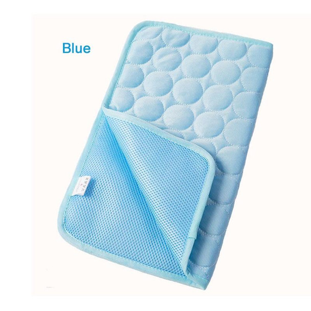 SFB104 Summer Cooling Mats Blanket Ice Pet Dog Cat Bed Mats, Size:63x50cm(Blue)