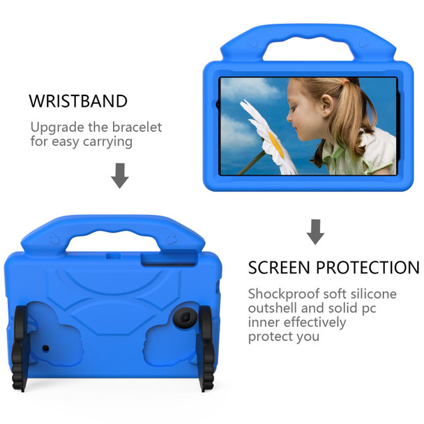 Galaxy Tab 4 7.0 T230 / T231 EVA Material Children Flat Anti Falling Cover Protective Shell With Thumb Bracket(Blue)