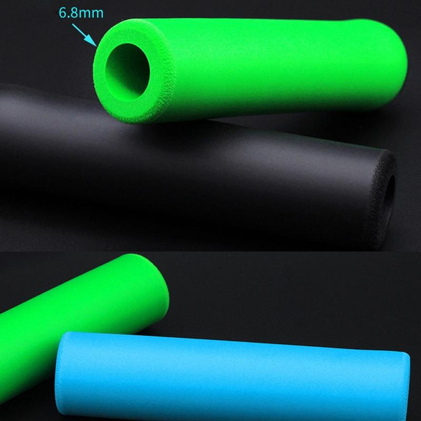 4 Pairs Mountain Folding Bicycle Silicone Foaming Sponge Handle Cover Rubber Shock Absorbing Anti-Slip Handle Set(Green)