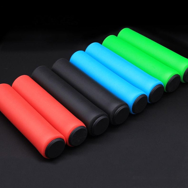 4 Pairs Mountain Folding Bicycle Silicone Foaming Sponge Handle Cover Rubber Shock Absorbing Anti-Slip Handle Set(Green)